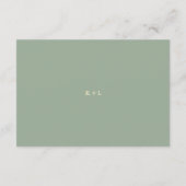 Modern Sage Green Simple QR Code Wedding RSVP Karte (Rückseite)