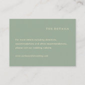 Modern Sage Green Simple Wedding Begleitkarte (Vorderseite)