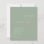 Modern Sage Green Simple Wedding Invitation (Vorderseite)