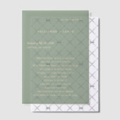 Modern Sage Green Simple Wedding Program Pergament Einladungen (Versetzt (Einladung))