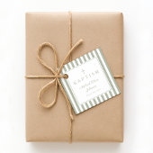 Modern Sage Green Thank You Baptism Geschenkanhänger