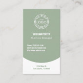 Modern Sage Green Visitenkarte (Vorderseite)