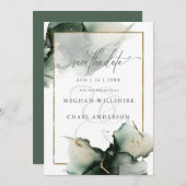 Modern Sage Green Watercolor Abstrakt (Vorne/Hinten)