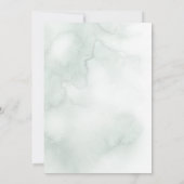 Modern Sage Green Watercolor Splash Einladung (Rückseite)