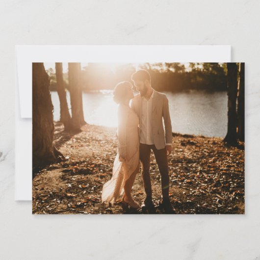 Modern Sage Green Wedding 4 Foto Save The Date (Rückseite)