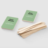Modern Sage Green Wedding Custom Foto Fächer (Non-assembled)