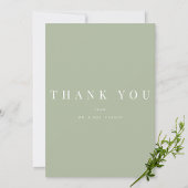 Modern Sage Green Wedding Danke Karte