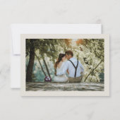 Modern Sage Green Wedding Foto Danke Karte (Rückseite)