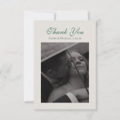 Modern Sage Green Wedding Photo Dankeskarte (Vorderseite)