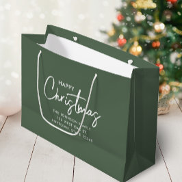 Modern Sage Green Weihnachten Große Geschenktüte