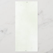 Modern Sage Greenery Botanical Wedding Menu Menükarte (Rückseite)