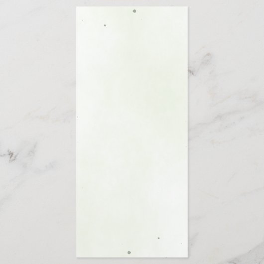 Modern Sage Greenery Botanical Wedding Menu Menükarte (Rückseite)