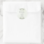 Modern Sage Greenery Botanical Wedding Sticker (Tasche)