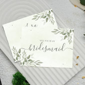 Modern Sage Greenery Bridesmaid Proposal Card Save The Date
