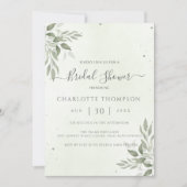 Modern Sage Greenery Chic Bridal Shower Card Save The Date (Vorderseite)