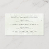 Modern Sage Greenery Details Enclosure Card Begleitkarte (Rückseite)