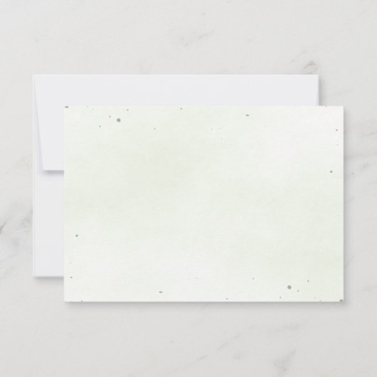 Modern Sage Greenery QR Code Save the Date  (Rückseite)