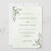 Modern Sage Greenery Wedding Invitation Card Save The Date (Vorderseite)