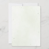 Modern Sage Greenery Wedding Invitation Card Save The Date (Rückseite)