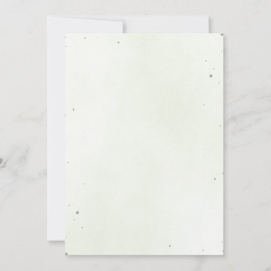 Modern Sage Greenery Wedding Invitation Card Save The Date (Rückseite)