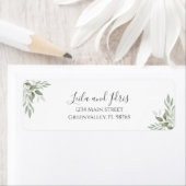 Modern Sage Greenery Wedding Return Address (Insitu)