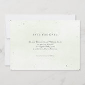 Modern Sage Greenery Wedding Save the Date Card (Rückseite)