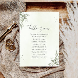 Modern Sage Greenery Wedding Seating Plan Card Einladung