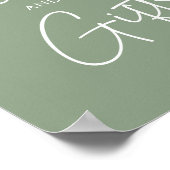 Modern Sage Oh Baby Einfache Duschkarten und Gesch Poster (Ecke)