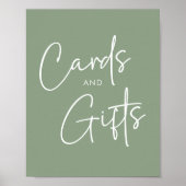 Modern Sage Oh Baby Einfache Duschkarten und Gesch Poster (Vorne)