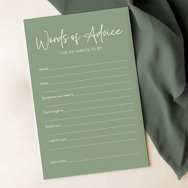 Modern Sage Oh Baby Simple Baby Showcard (Von Creator hochgeladen)