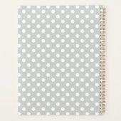 Modern Sage Polka Dots Planer (Rückseite)