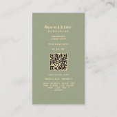 Modern Sage Psychologe Talk Therapeut Gold Visitenkarte (Rückseite)