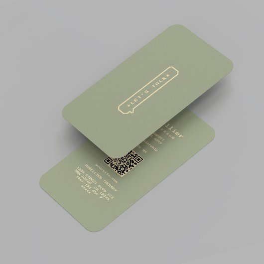 Modern Sage Psychologe Talk Therapeut Gold Visitenkarte