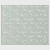 Modern Sage Vielen Dank, Pastellschrift Geschenkpapier (Flach)