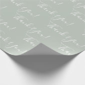 Modern Sage Vielen Dank, Pastellschrift Geschenkpapier (Ecke)