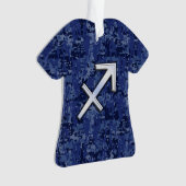 Modern Sagittarius Zodiac Sign Navy Digital Camo Ornament (Vorderseite)