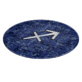 Modern Sagittarius Zodiac Sign Navy Digital Camo Schneidebrett (Ecke)