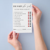 Modern sagte er, sie sagte Brautparty Flyer (Handgriff)