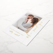 Modern sagte sie Yes Engagement Party Gold Folieneinladung (Gedreht)