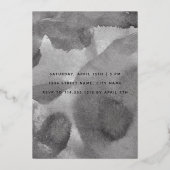 Modern sagte sie Yes Engagement Party Gold Folieneinladung (Rückseite)