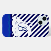 Modern Sailboat Monogram Custom Case-Mate iPhone Hülle (Rückseite (Horizontal))