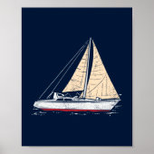Modern Sailboat Nursery Decor Poster (Vorne)