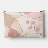 Modern Sakura Minimalist Geometric Accessory Pouch Zubehörtasche (Rückseite)