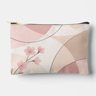 Modern Sakura Minimalist Geometric Accessory Pouch Zubehörtasche
