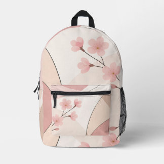 Modern Sakura Minimalist Geometric Bedruckter Rucksack