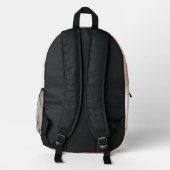 Modern Sakura Minimalist Geometric Bedruckter Rucksack (Rückseite)