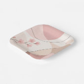 Modern Sakura Minimalist Geometric Paper Plate Pappteller (Gewinkelt)