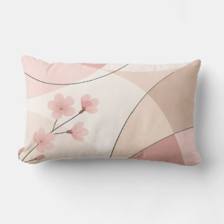 Modern Sakura Minimalist Geometric Pillow Lendenkissen