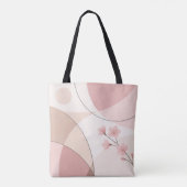 Modern Sakura Minimalist Geometric Style Tote Bag Tasche (Rückseite)