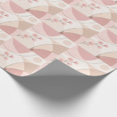 Modern Sakura Minimalist Geometric Wrapping Paper Geschenkpapier (Ecke)